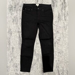 Jcrew black denim toothpick jeans